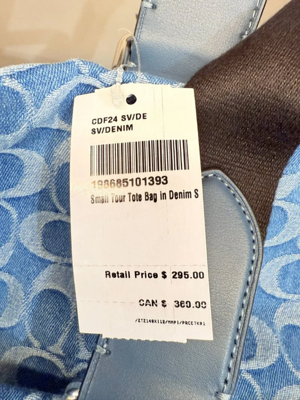 coach Small Tour Tote Bag In Signature Denim cdf24